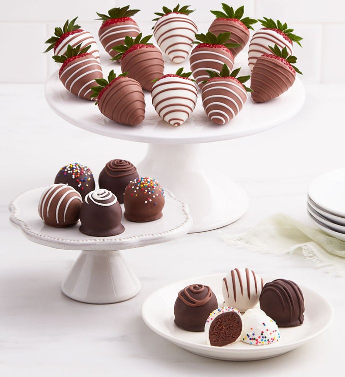Brownie Truffles™  With Gourmet Drizzled Berries
